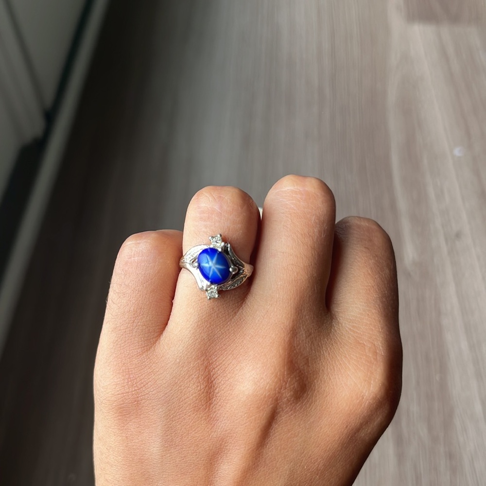 14k gold Star Sapphire ring